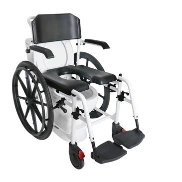 Silla de baño con ruedas autopropulsables