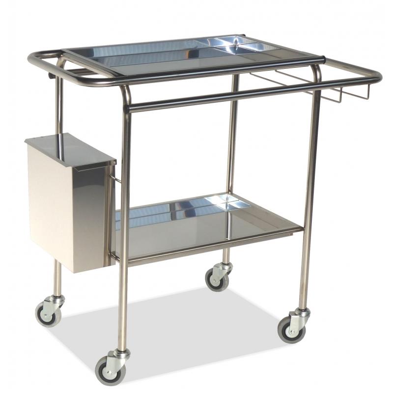 Carro para curas 2 bandejas inox.