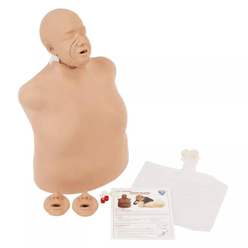 Torso maniquí adulto obeso para reanimación RCP
