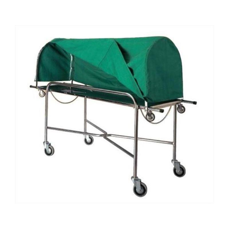 Carro para transporte de cadaveres en acero inox.