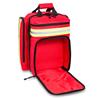 Mochila emergencias de soporte vital básico. Color rojo