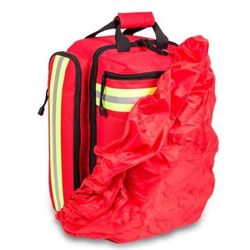 Mochila emergencias de soporte vital básico. Color rojo