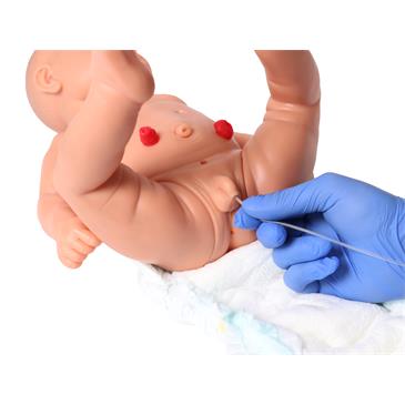 Maniquí de recién nacido niño para prácticas de enfermería