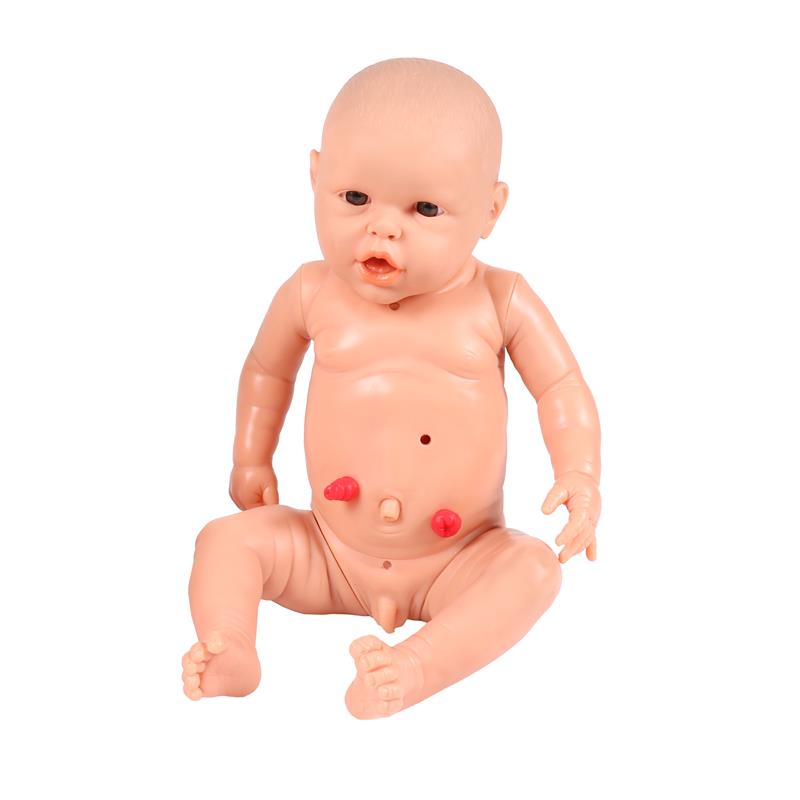 Maniquí de recién nacido niño para prácticas de enfermería