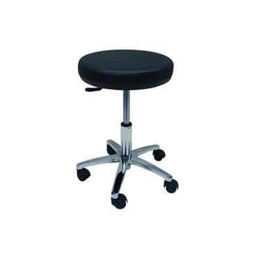 Taburete sin respaldo base cromada