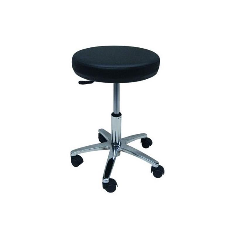 Taburete sin respaldo base cromada