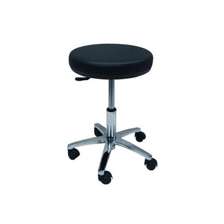 Taburete sin respaldo base cromada