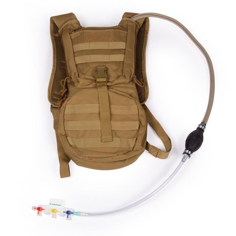 Dispositivo de bombeo de sangre manual con Mochila