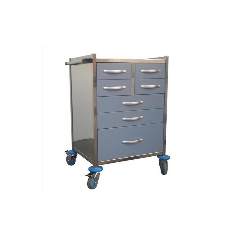 CARRO MULTIFUNCIÓN 7 CAJONES ACERO INOXIDABLE.