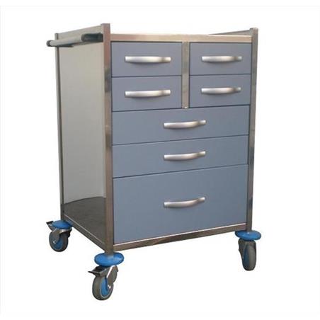 CARRO MULTIFUNCIÓN 7 CAJONES ACERO INOXIDABLE.