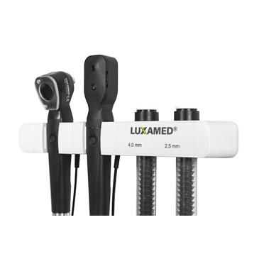Otoscopio y oftalmoscopio de pared con dispensador de espéculos
