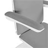 Sillón eléctrico con 3 motores. Color gris.