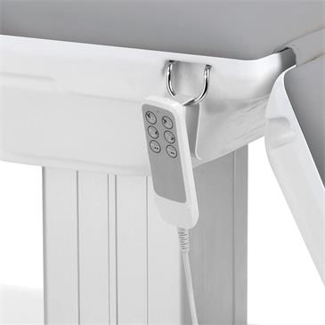 Sillón eléctrico con 3 motores. Color gris.