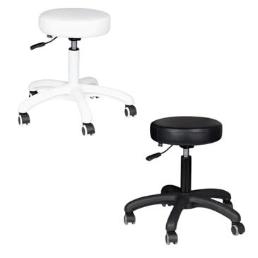 Taburete a gas con base ABS. Color negro