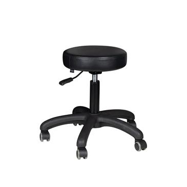 Taburete a gas con base ABS. Color negro
