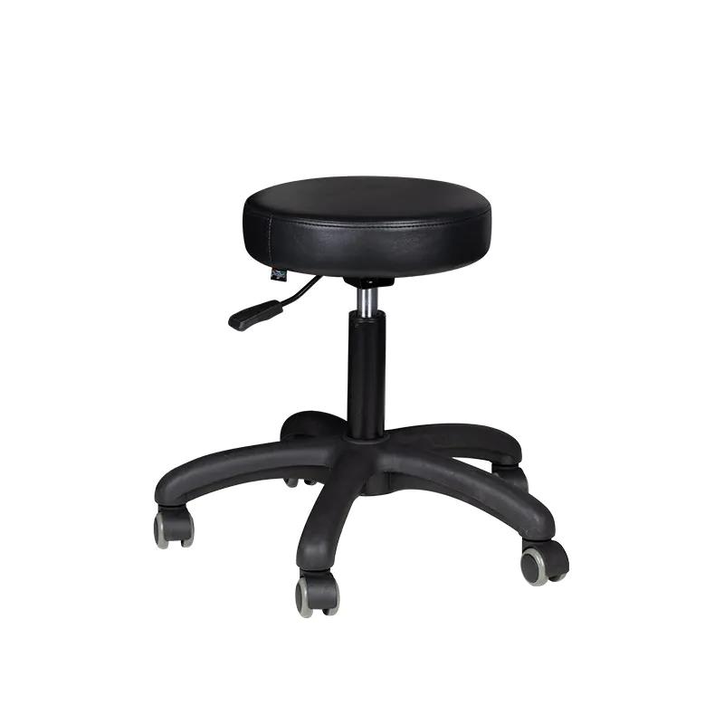 Taburete a gas con base ABS. Color negro
