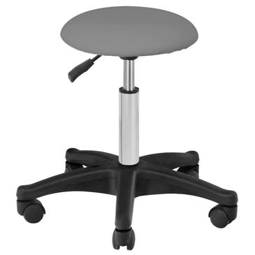 Taburete a gas con base ABS. Diámetro asiento 33 cm. Color gris