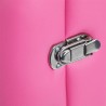 Camilla masaje plegable de aluminio. Color rosa y negro