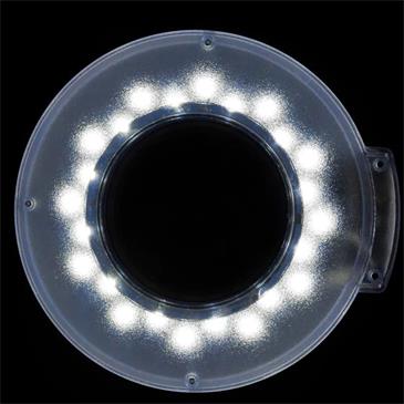 Lámpara lupa LED con intensidad de luz regulable. Base 5 ruedas