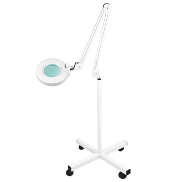 Lámpara lupa LED con intensidad de luz regulable. Base 4 ruedas