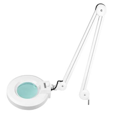 Lámpara lupa LED con intensidad de luz regulable. Base 4 ruedas