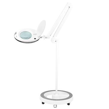 Lámpara lupa 60 diodos LED con intesidad de luz regulable. Base redonda