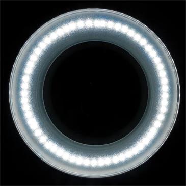 Lámpara lupa 60 diodos LED con intesidad de luz regulable. Base redonda