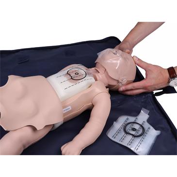 Maniquí neonatal con indicador luminoso para RCP