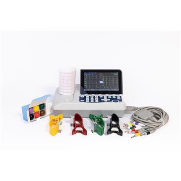 Electrocardiografo 6 canales con pantalla LCD a color 7"