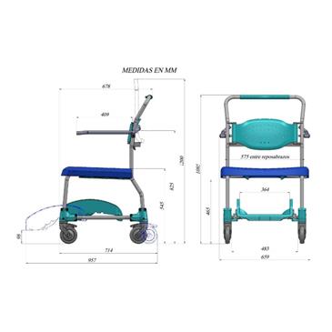 Silla de baño bariátrica XXL
