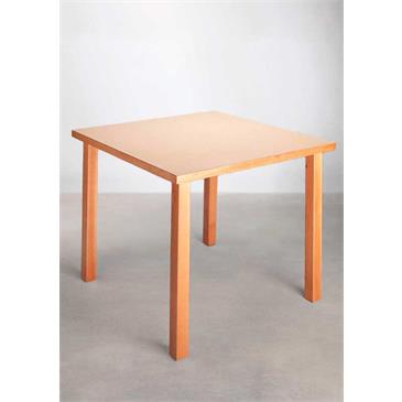 Mesa cuadrada de madera de haya 90 x 90 cm