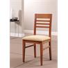 Silla de comedor en madera de haya. Respaldo con barras horizontales