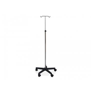 Porta sueros en acero inoxidable con base abs