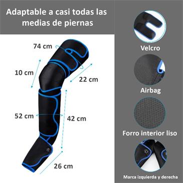 Masajeador con presoterapia para pies y piernas