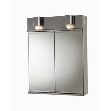 Armario de baño inox 2 puertas espejo