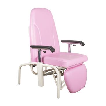 Sillon hospitalario abatible con reposa piernas, color a elegir