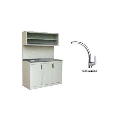 Puesto de control de enfermeria en acero inox con grifo. Puesto de control de enfermeria en acero inox con grifo.