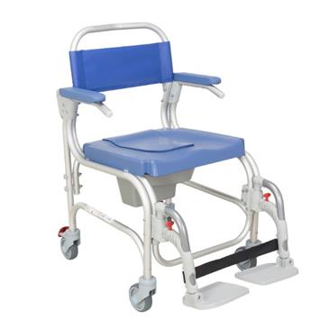 Silla de baño aluminio Atlantic con ruedas pequeñas