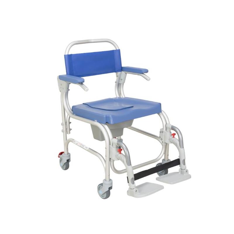 Silla de baño aluminio Atlantic con ruedas pequeñas
