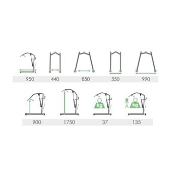 Grúa de traslado Eclipse hasta 135 kg con arnés incluido