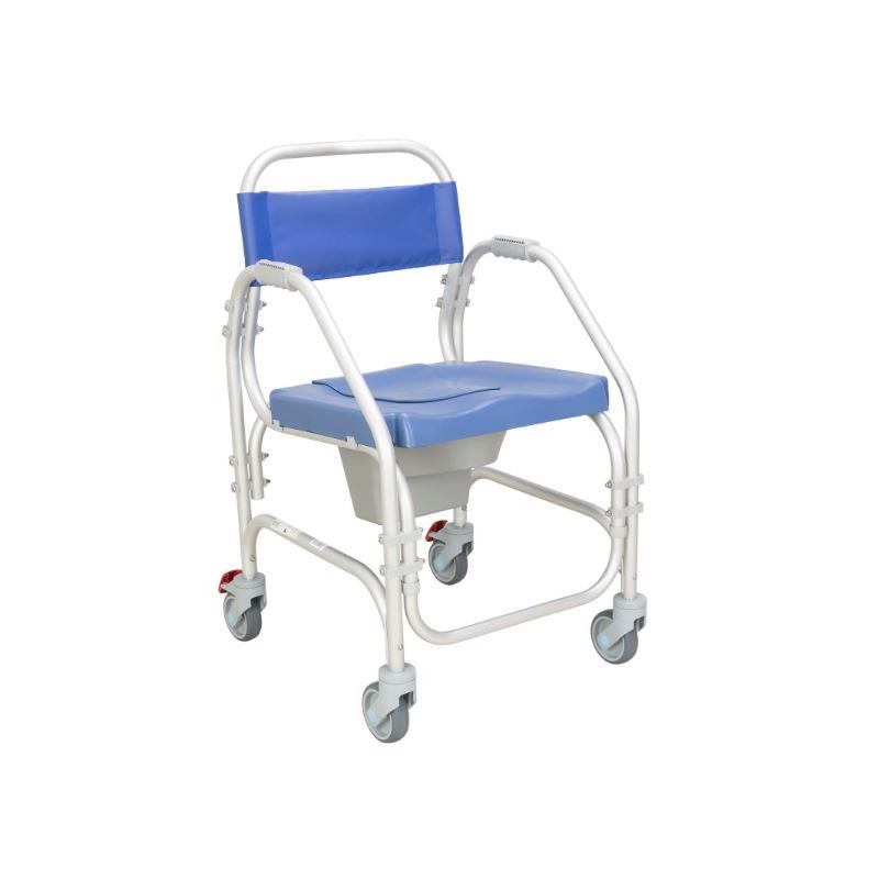 Silla de baño Pacific aluminio con ruedas