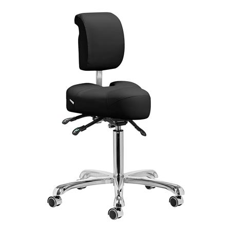 Taburete podologico con respaldo negro Taburete podologico con respaldo negro