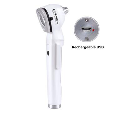 Otoscopio LuxaScope LED 3,7V recargable por USB. Color blanco