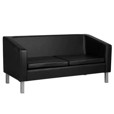 Sofá de sala de espera negro