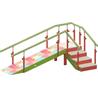Escalera con rampa infantil de 4 peldaños y pasamanos