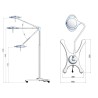 Lampara led quirofano. Versión pie rodable
