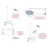 Lampara led quirofano. Versión pie rodable