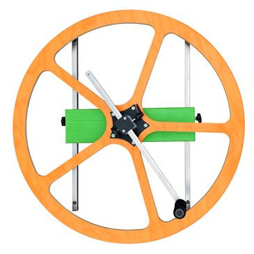 Rueda de hombro infantil con aro integral de madera