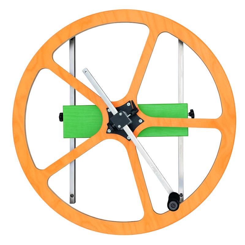 Rueda de hombro infantil con aro integral de madera