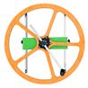 Rueda de hombro infantil con aro integral de madera